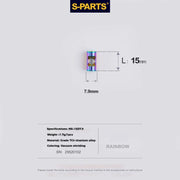S-PARTS M5 × 30 / 35 / 40 / 47mm Titanium Bolts and Barrel Nut and Washer Screw For Bicycle Seat Post