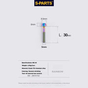 S-PARTS M5 × 30 / 35 / 40 / 47mm Titanium Bolts and Barrel Nut and Washer Screw For Bicycle Seat Post
