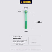 S-PARTS M5 × 30 / 35 / 40 / 47mm Titanium Bolts and Barrel Nut and Washer Screw For Bicycle Seat Post