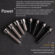 S-PARTS M5x10-35mm Titanium Alloy Screw Cylindrical Head