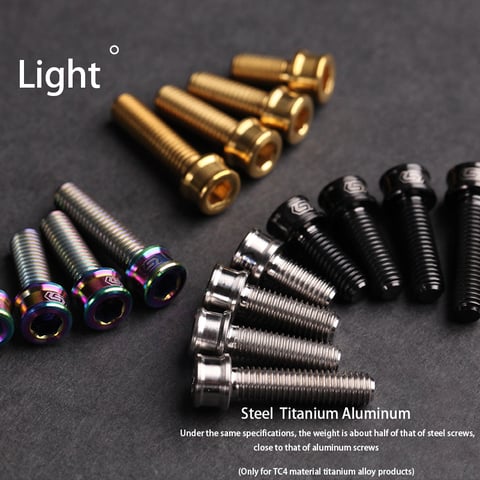 S-PARTS M5x10-35mm Titanium Alloy Screw Cylindrical Head