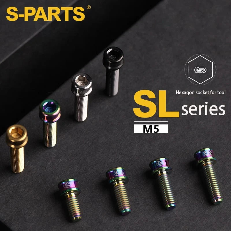 S-PARTS M5x10-35mm Titanium Alloy Screw Cylindrical Head