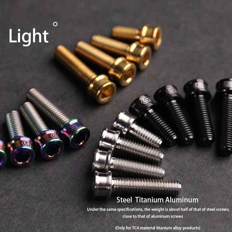 S-PARTS M5x10-35mm Titanium Alloy Screw Cylindrical Head