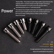 S-PARTS M5x10-35mm Titanium Alloy Screw Cylindrical Head