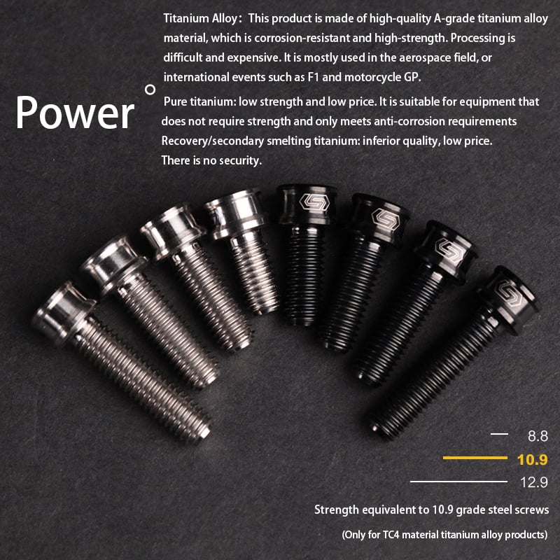 S-PARTS M5x10-35mm Titanium Alloy Screw Cylindrical Head