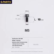S-PARTS M5x10-35mm Titanium Alloy Screw Cylindrical Head