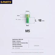 S-PARTS M5x10-35mm Titanium Alloy Screw Cylindrical Head
