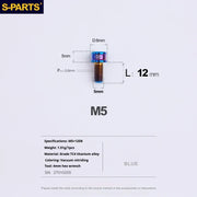 S-PARTS M5x10-35mm Titanium Alloy Screw Cylindrical Head
