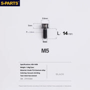 S-PARTS M5x10-35mm Titanium Alloy Screw Cylindrical Head