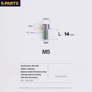S-PARTS M5x10-35mm Titanium Alloy Screw Cylindrical Head