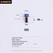 S-PARTS M5x10-35mm Titanium Alloy Screw Cylindrical Head