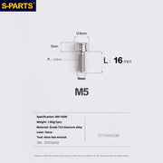 S-PARTS M5x10-35mm Titanium Alloy Screw Cylindrical Head