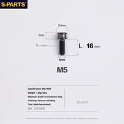 S-PARTS M5x10-35mm Titanium Alloy Screw Cylindrical Head