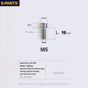 S-PARTS M5x10-35mm Titanium Alloy Screw Cylindrical Head