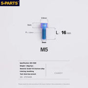 S-PARTS M5x10-35mm Titanium Alloy Screw Cylindrical Head