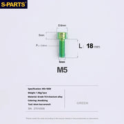 S-PARTS M5x10-35mm Titanium Alloy Screw Cylindrical Head