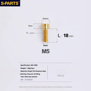 S-PARTS M5x10-35mm Titanium Alloy Screw Cylindrical Head