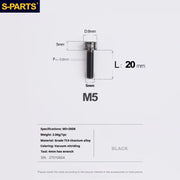 S-PARTS M5x10-35mm Titanium Alloy Screw Cylindrical Head