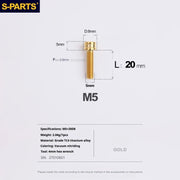 S-PARTS M5x10-35mm Titanium Alloy Screw Cylindrical Head