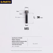 S-PARTS M5x10-35mm Titanium Alloy Screw Cylindrical Head