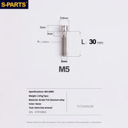 S-PARTS M5x10-35mm Titanium Alloy Screw Cylindrical Head