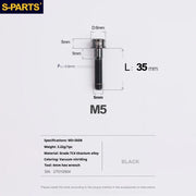 S-PARTS M5x10-35mm Titanium Alloy Screw Cylindrical Head
