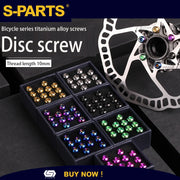 S-PARTS M5x10mm Mountain Bike Titanium Alloy Disc Brake Disc Screw