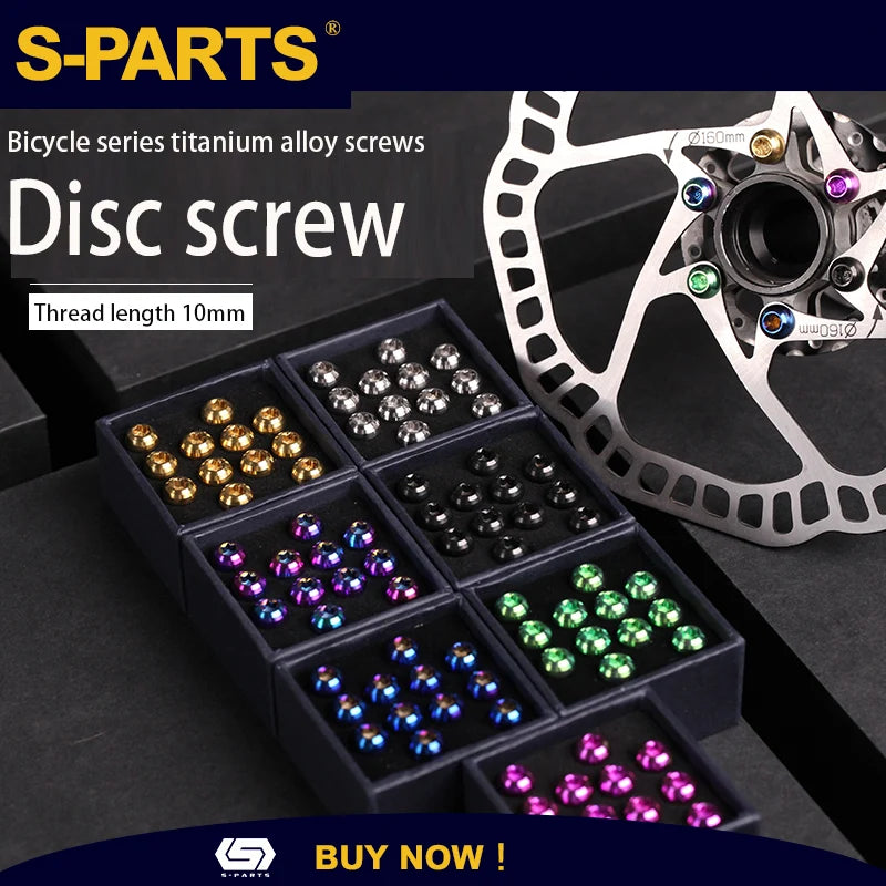 S-PARTS M5x10mm Mountain Bike Titanium Alloy Disc Brake Disc Screw