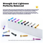 S-PARTS M6 Titanium Seatpost Step-Down Bolt & Nut Kit — Multiple Lengths