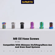 S-PARTS M8 Titanium Hydraulic Hose Bolt Shimano XTR / Ultegra / Dura-Ace & SRAM Road
