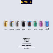 S-PARTS M8 Titanium Hydraulic Hose Bolt Shimano XTR / Ultegra / Dura-Ace & SRAM Road