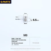 S-PARTS M8 Titanium Hydraulic Hose Bolt Shimano XTR / Ultegra / Dura-Ace & SRAM Road SRAM Road hydraulic brake systems