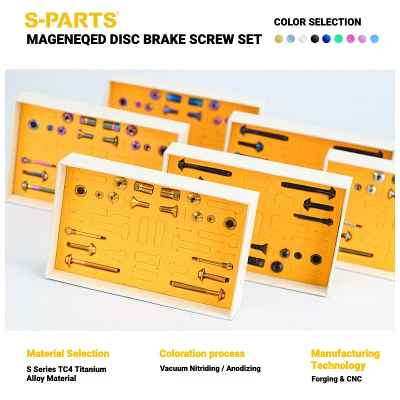S-PARTS MAGENE QED Titanium Disc Brake Bolt Kit