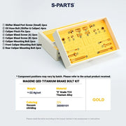 S-PARTS MAGENE QED Titanium Disc Brake Bolt Kit MAGENE QED Disc Brake Bolt Kit (1 Set) Gold
