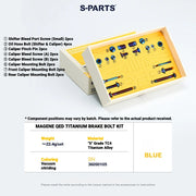 S-PARTS MAGENE QED Titanium Disc Brake Bolt Kit MAGENE QED Disc Brake Bolt Kit (1 Set) Blue