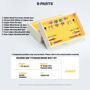 S-PARTS MAGENE QED Titanium Disc Brake Bolt Kit MAGENE QED Disc Brake Bolt Kit (1 Set) Candy