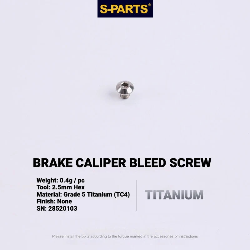 S-PARTS MAGENE QED Titanium Disc Brake Bolt Kit Caliper Bleed Screw A (1pc)