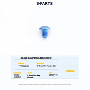 S-PARTS MAGENE QED Titanium Disc Brake Bolt Kit Caliper Bleed Screw A (1pc) Indigo