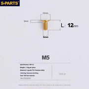 S-PARTS MAGENE QED Titanium Disc Brake Bolt Kit Caliper Mounting Bolt (1pc) Gold