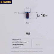 S-PARTS MAGENE QED Titanium Disc Brake Bolt Kit Caliper Mounting Bolt (1pc) Blue