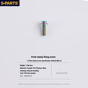 S-PARTS MAGENE QED Titanium Disc Brake Bolt Kit Front Brake Caliper Mounting Bolt (1pc) Rainbow
