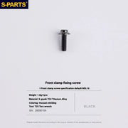 S-PARTS MAGENE QED Titanium Disc Brake Bolt Kit Front Brake Caliper Mounting Bolt (1pc) Black