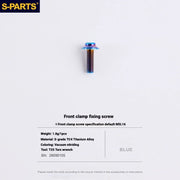 S-PARTS MAGENE QED Titanium Disc Brake Bolt Kit Front Brake Caliper Mounting Bolt (1pc) Blue