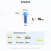 S-PARTS MAGENE QED Titanium Disc Brake Bolt Kit Front Brake Caliper Mounting Bolt (1pc) Indigo