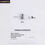 S-PARTS MAGENE QED Titanium Disc Brake Bolt Kit Hydraulic Hose Bolt (Shift&Brake Lever & Caliper) (1pc)