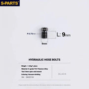 S-PARTS MAGENE QED Titanium Disc Brake Bolt Kit Hydraulic Hose Bolt (Shift&Brake Lever & Caliper) (1pc) Black