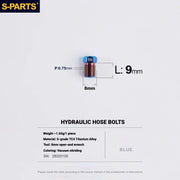 S-PARTS MAGENE QED Titanium Disc Brake Bolt Kit Hydraulic Hose Bolt (Shift&Brake Lever & Caliper) (1pc) Blue
