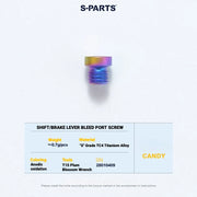 S-PARTS MAGENE QED Titanium Disc Brake Bolt Kit Shifter Bleed Port Screw (Small) (1pc) Candy