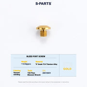 S-PARTS MAGENE QED Titanium Disc Brake Bolt Kit Caliper Bleed Screw B (1pc) Gold