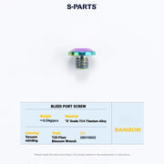 S-PARTS MAGENE QED Titanium Disc Brake Bolt Kit Caliper Bleed Screw B (1pc) Rainbow